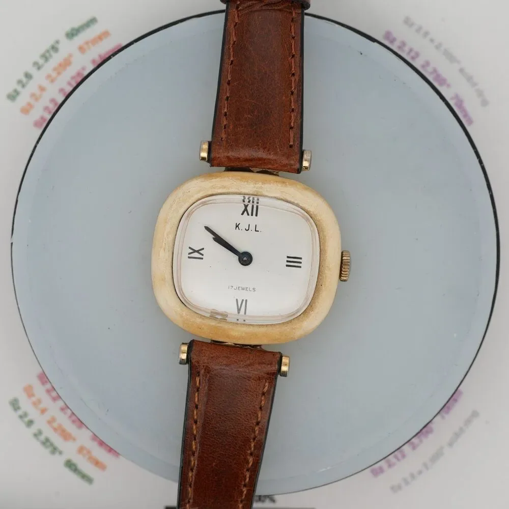 Vintage KJL Kenneth Jay Lane Women’s Watch Faux Ivory Case 17 Jewel Mechanical